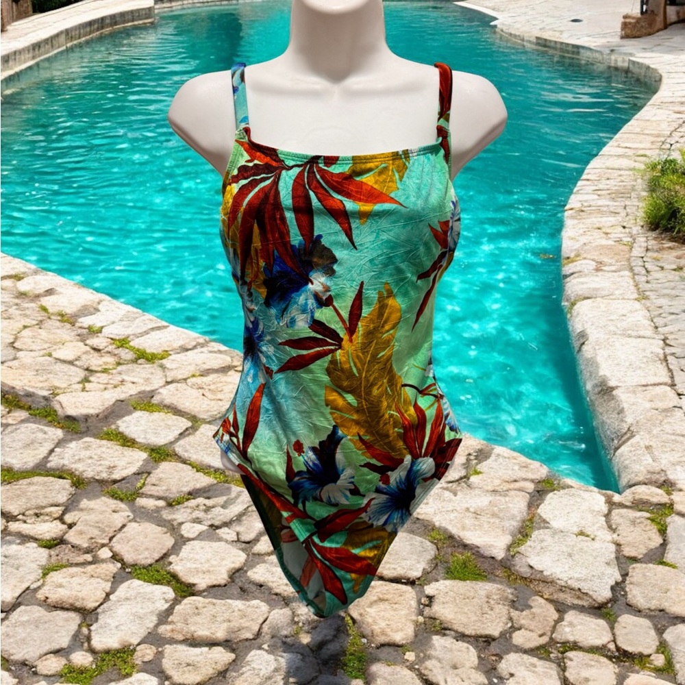 Baja blue One-Piece Swimsuit size 12